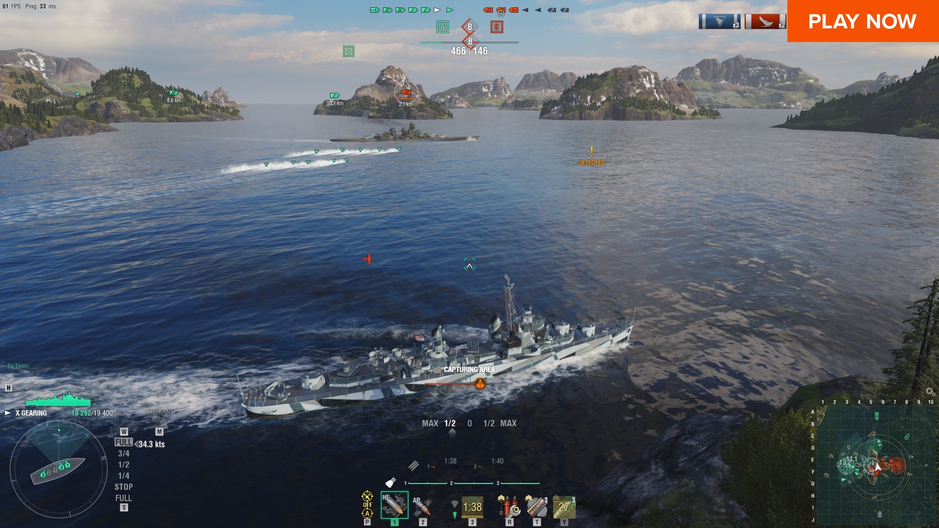 En iyi ücretsiz PC oyunlarından biri olan World of Warships, savaş gemilerinin direksiyonuna geçip düşman deniz kuvvetlerini havaya uçuracak.