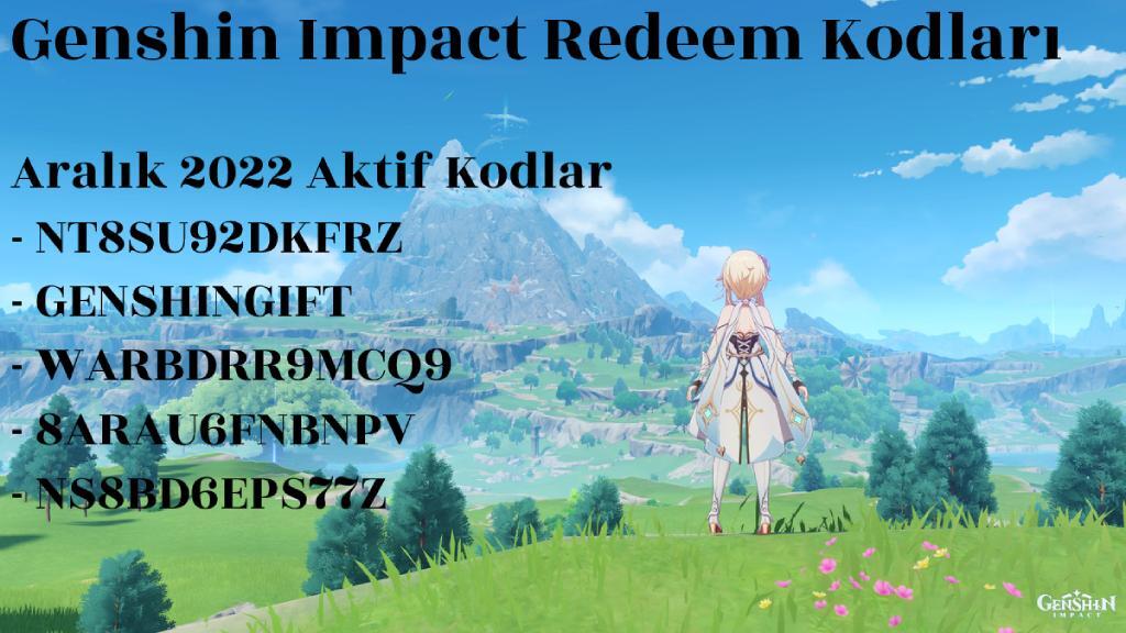 Genshin Impact Redeem Kodları (Aralık, 2022)