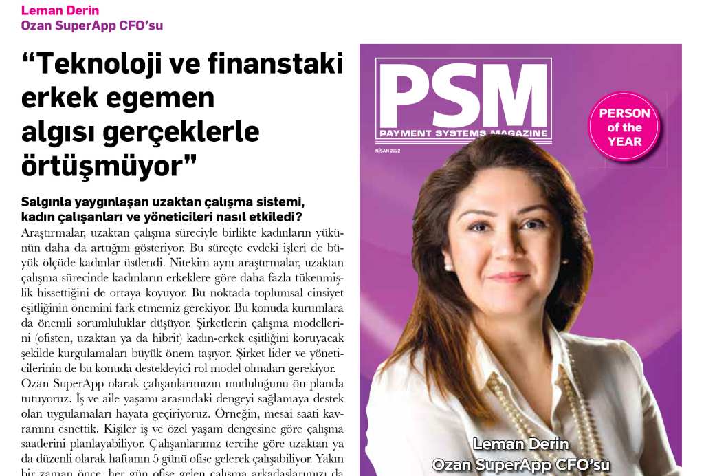 Ozan SuperApp CFO’su Leman Derin ile PSM Magazin Röportajı