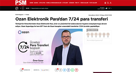 PSM - Ömer Suner, Ozan Elektronik Para