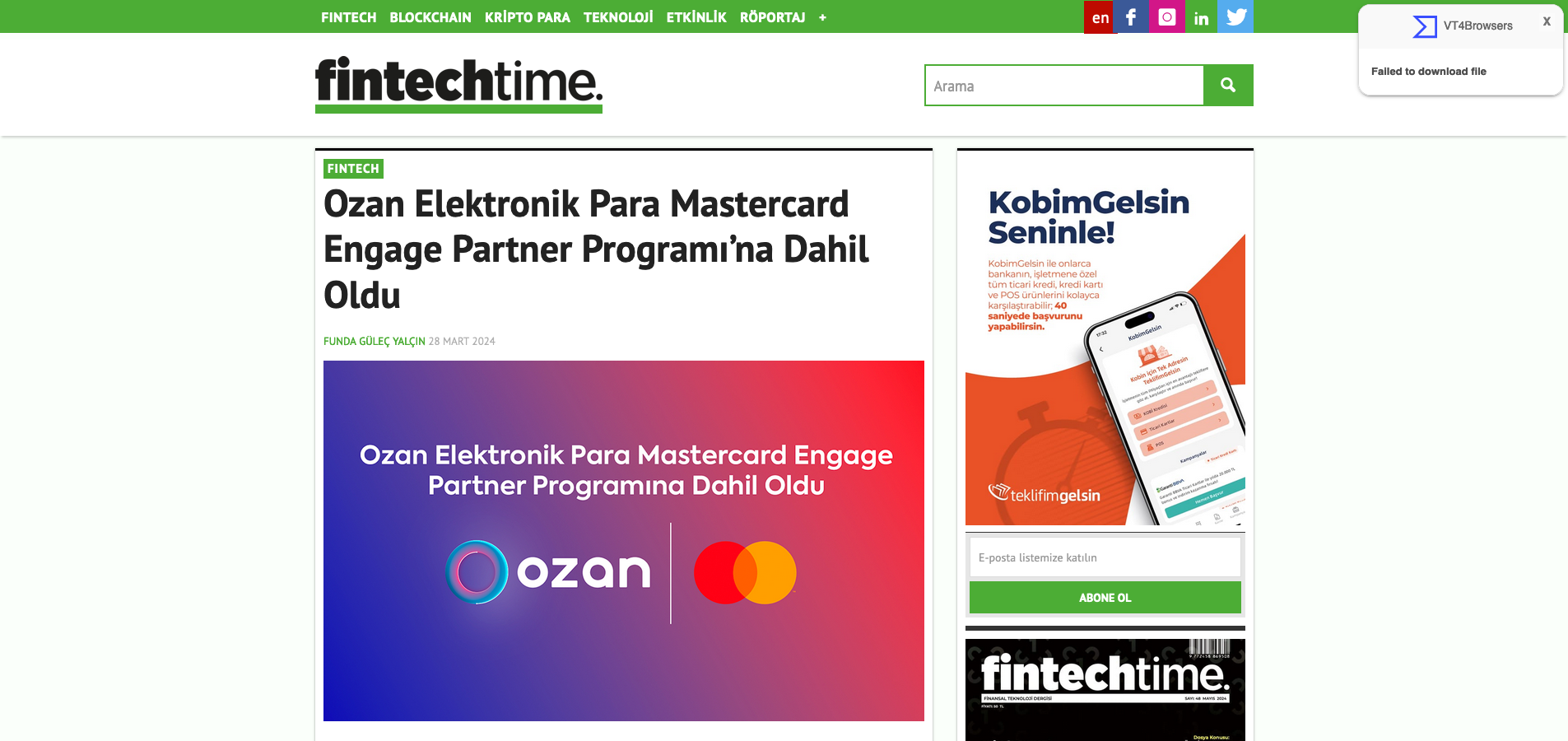 Fintechtime - Ozan Özerk, Ömer Suner, Ozan Elektronik Para