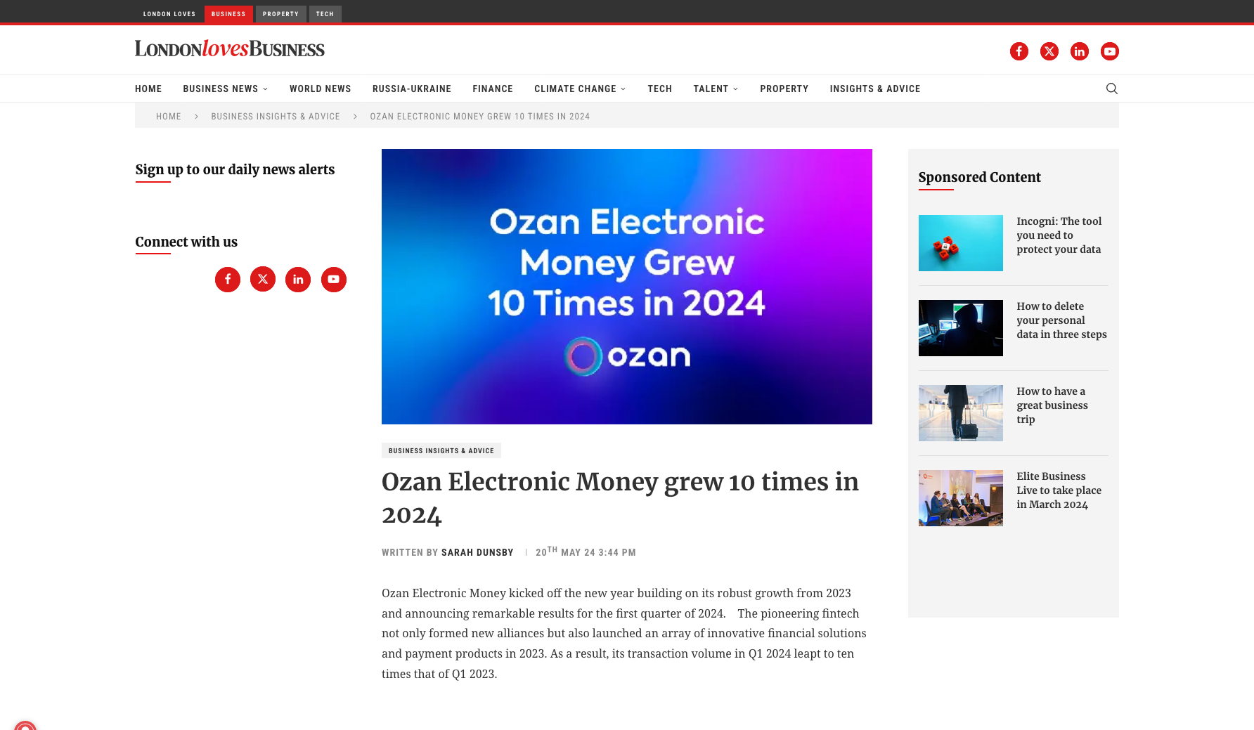 London Loves Business - Ozan Özerk, Ömer Suner, Ozan Elektronik Para