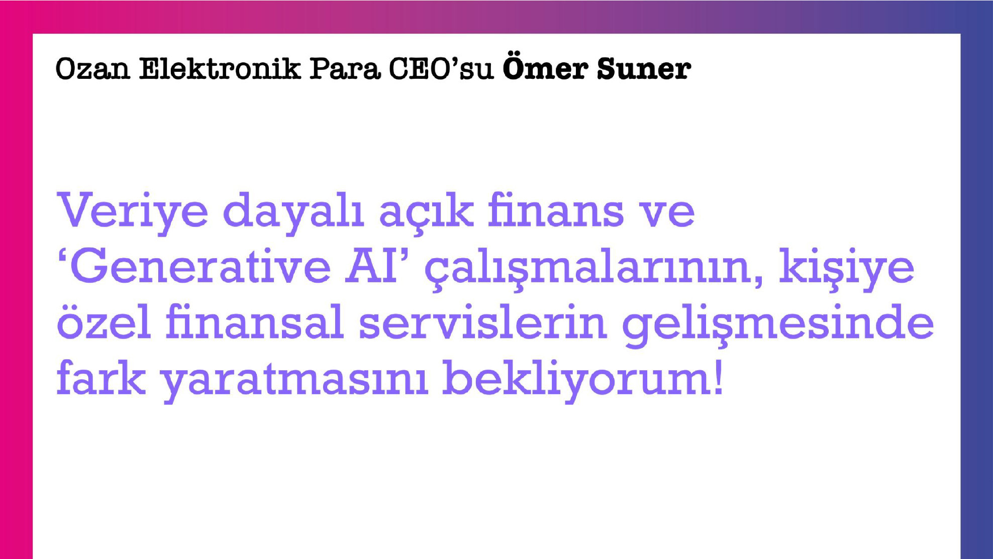 Ömer Suner - Fintechtime - Ozan Elektronik Para